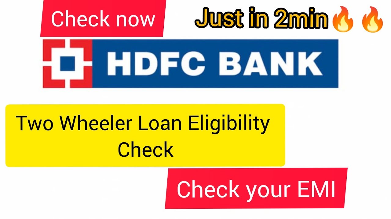 HDFC Two Wheeler Loan Check eligibility, EMI | Complete details | Check and apply for dream Bike