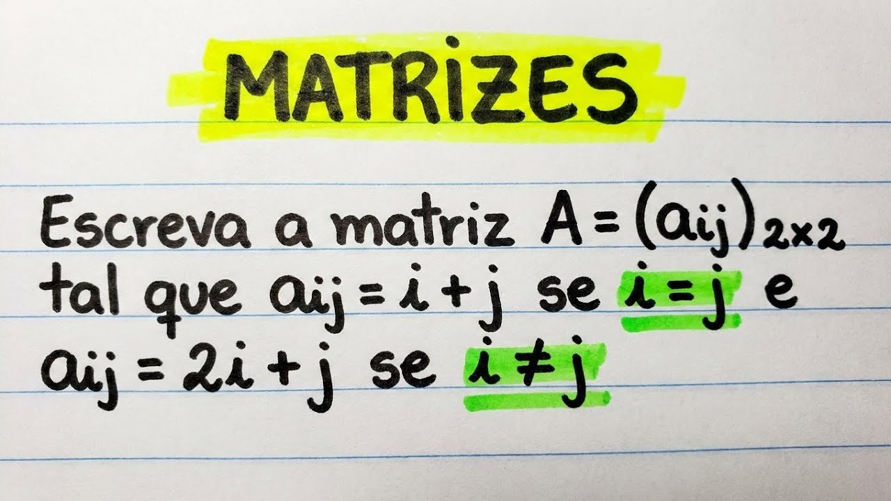 Escreva a Matriz A = (aij) 2x2 tal que Aij = i + j Se i = j
