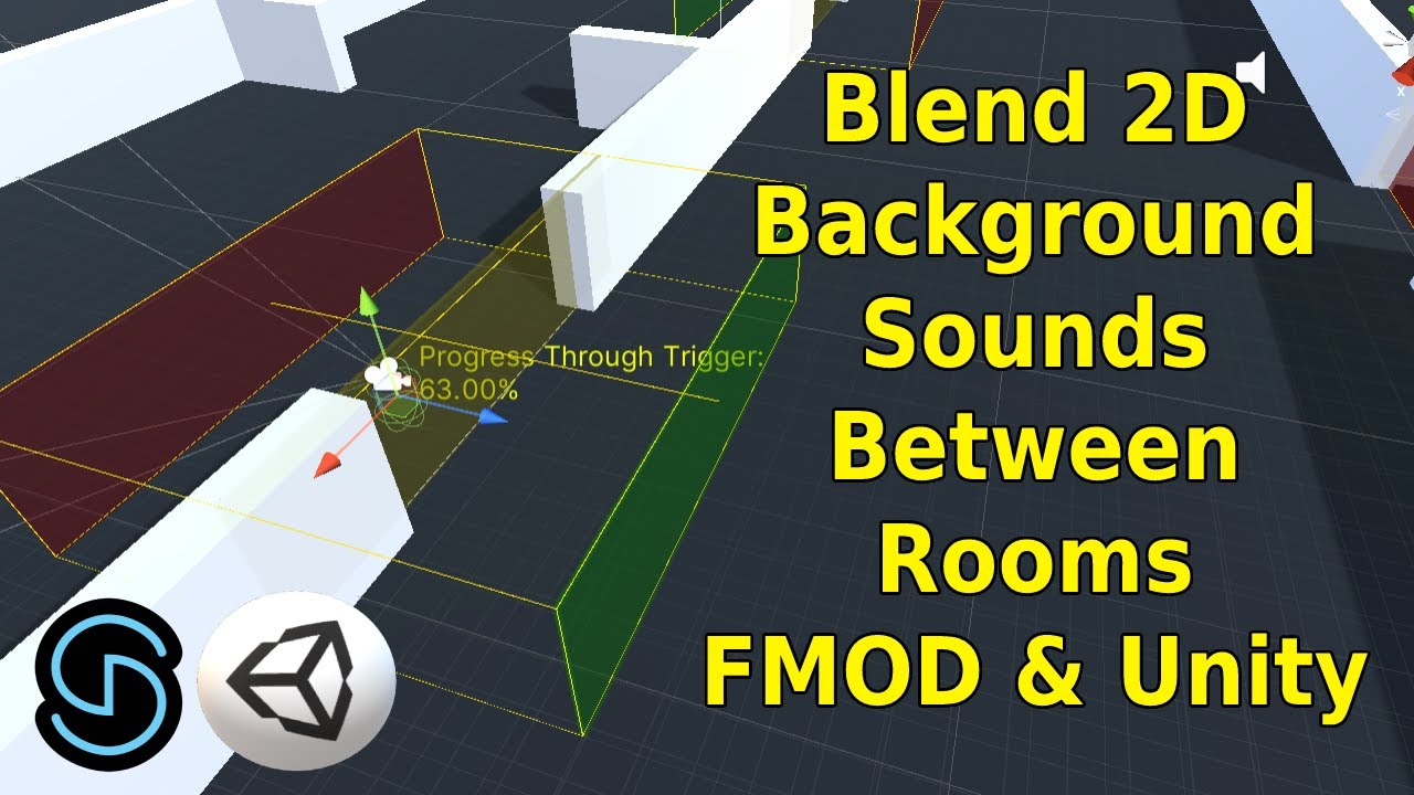 FMOD & Unity | How To Blend 2D Ambiances Together As The Player Walks Between Rooms