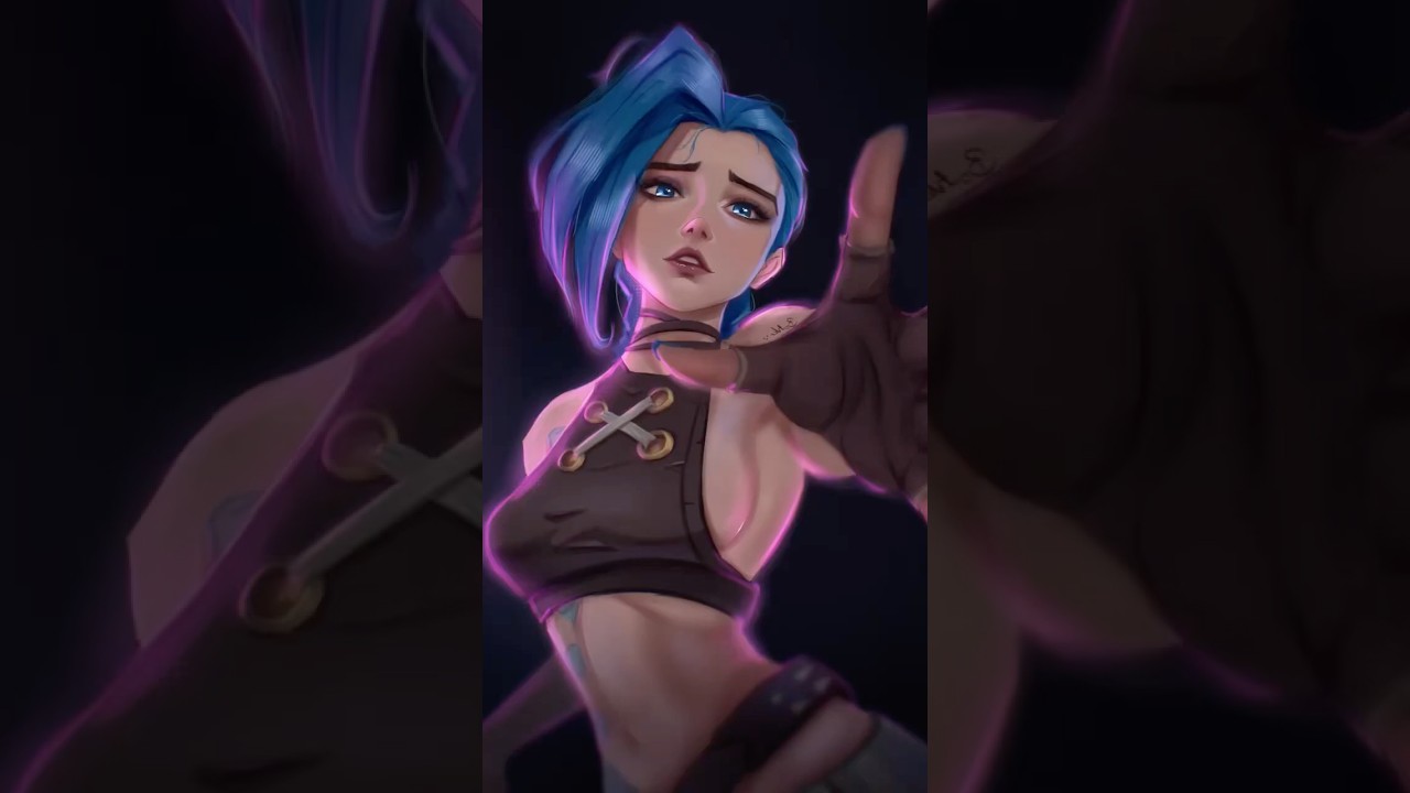 Jinx Arcane Fanart Painting Process #arcane #jinx