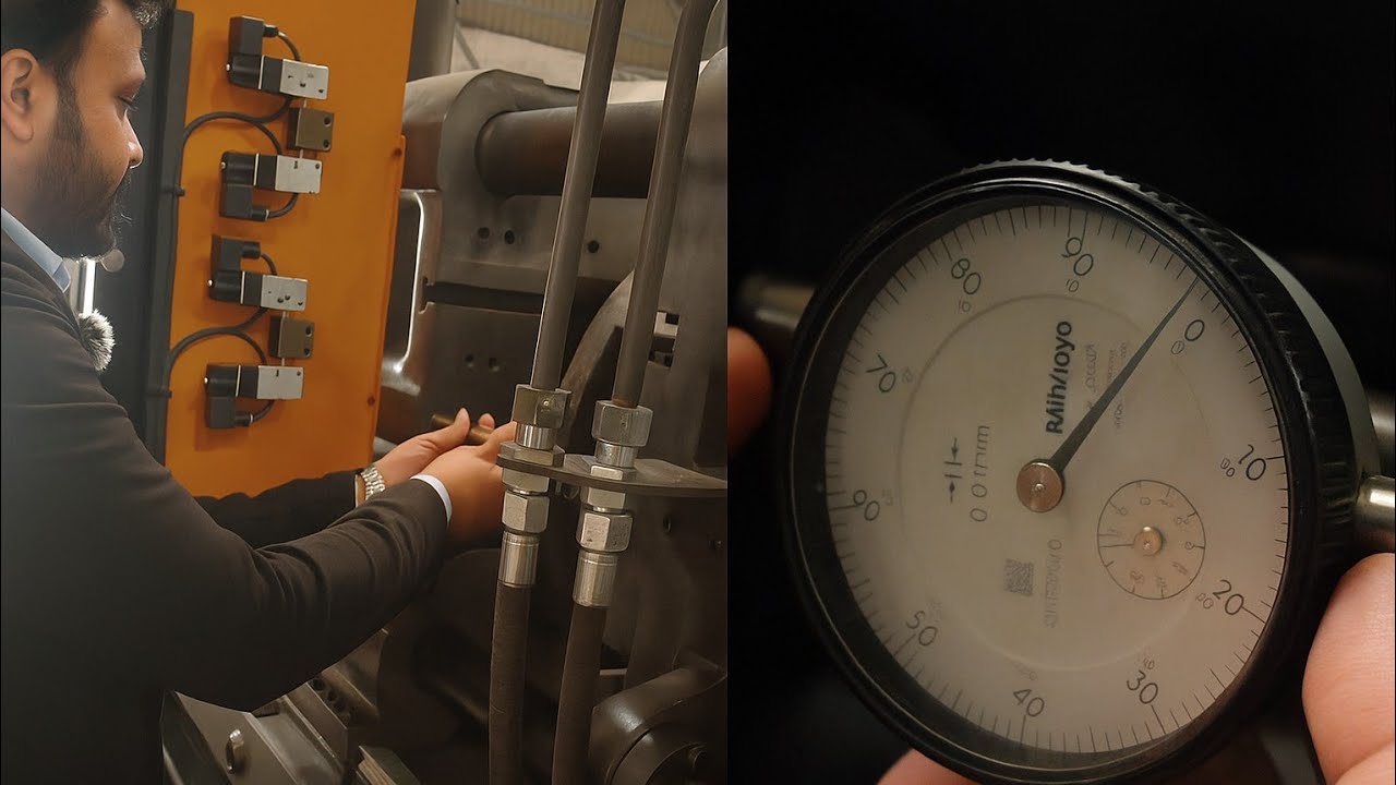 injection molding machine plate calibration and parallelism measurements