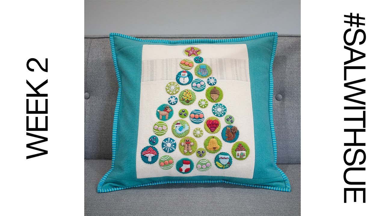 Christmas Tree Pillow Stitch Along - Week 2:  Snowman & Small Baubles