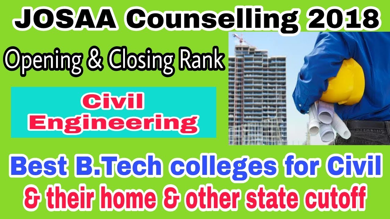 Civil Engineering JEE Mains 2018 Opening & Closing Ranks of NITs | JoSAA counselling 2018 cutoff