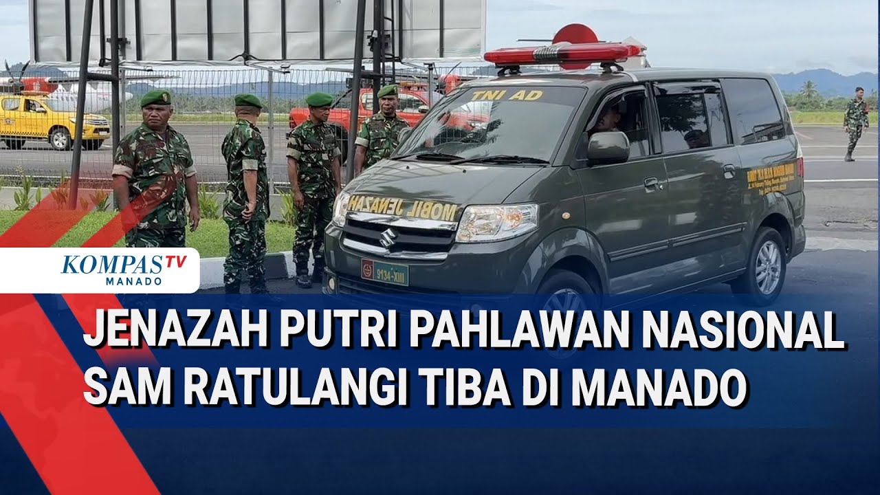 Jenazah Putri Pahlawan Nasional Sam Ratulangi Tiba Di Manado