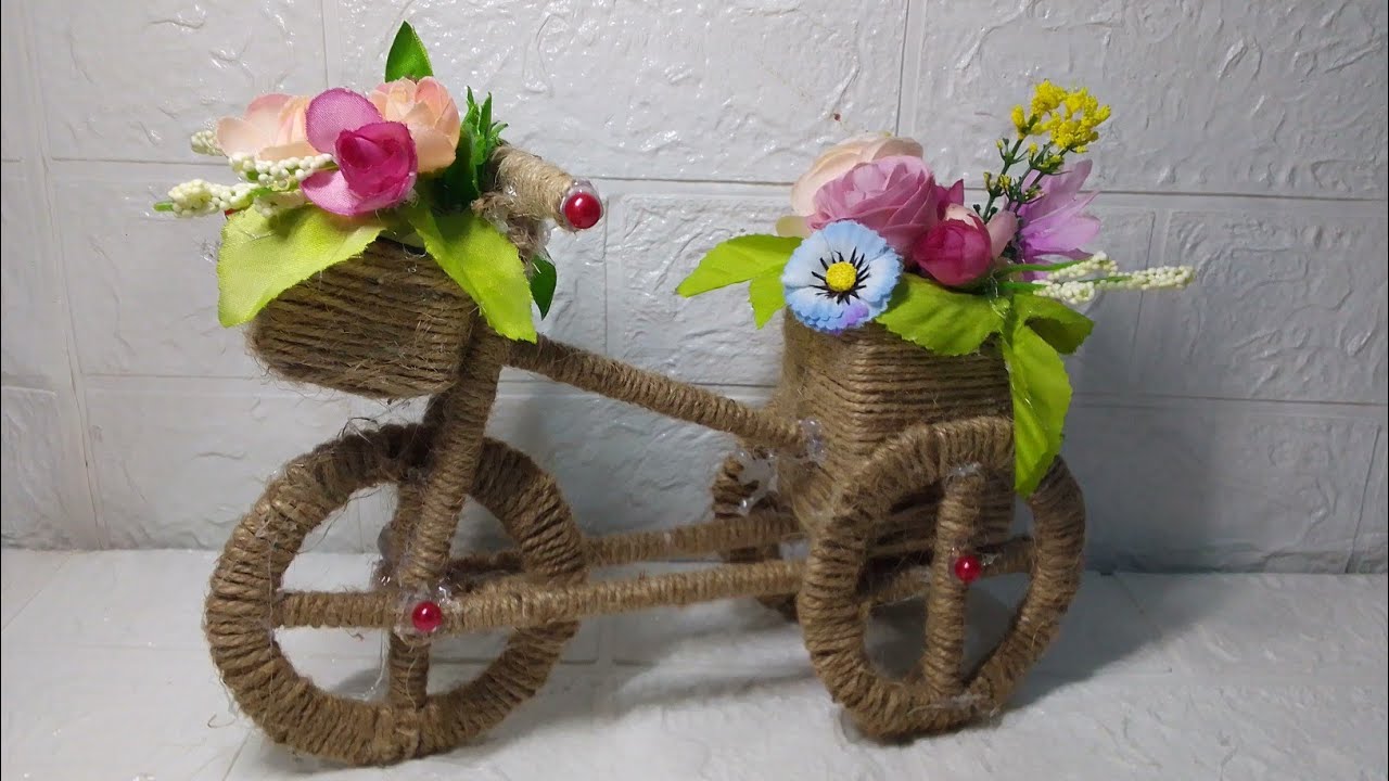 DIY Bicycle With Jute Rope#diy #diycrafts #juteropecraft