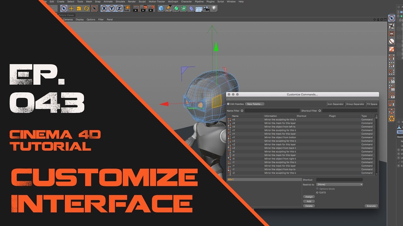 Customizing the Cinema4D Interface