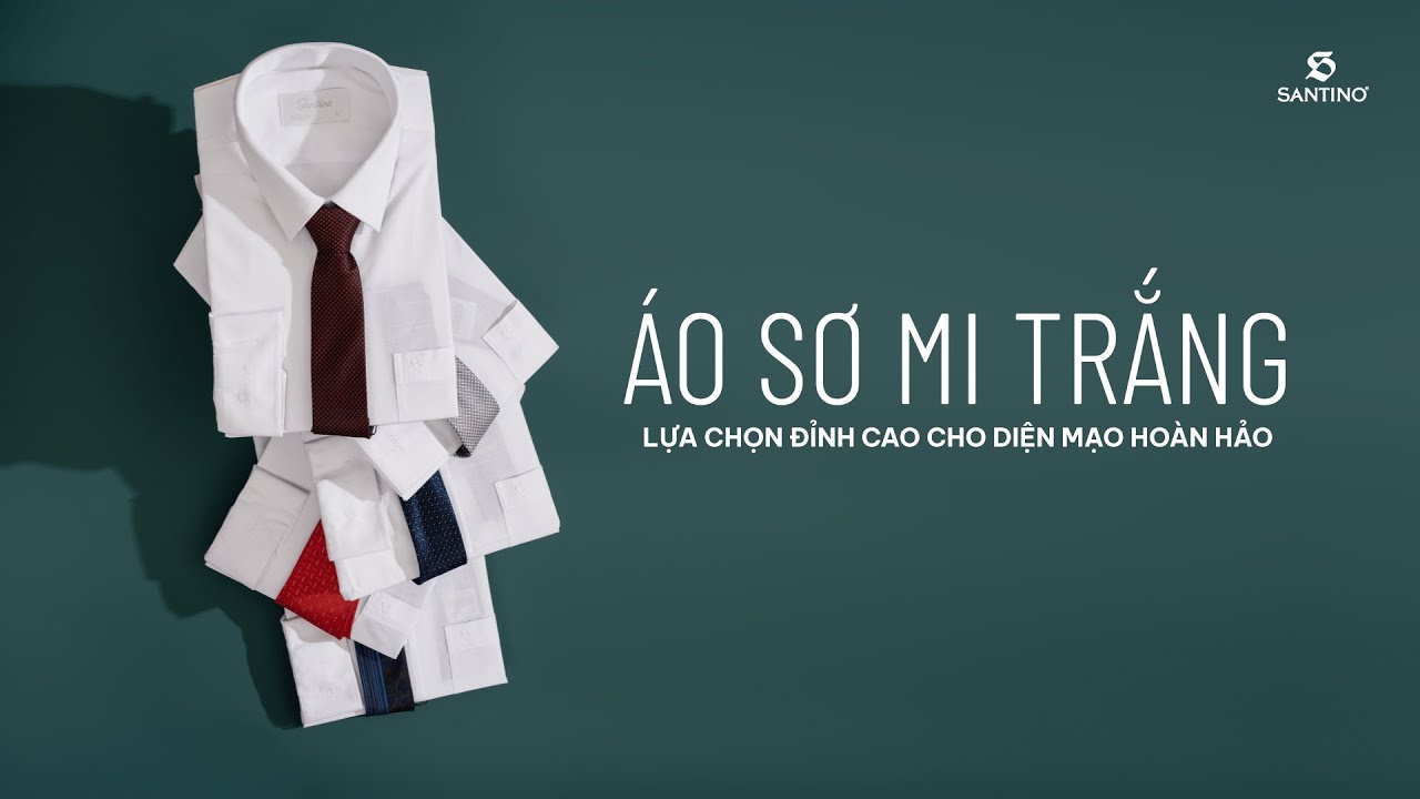 &Aacute;O SƠ MI TRẮNG CAO CẤP SANTINO