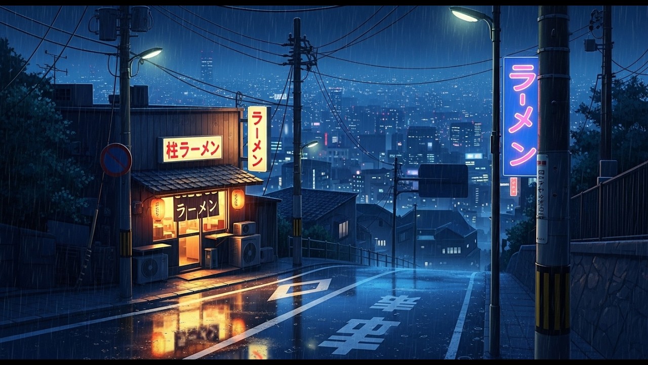 Tokyo Rain Chill Lofi ☔ | Music for Work & Study