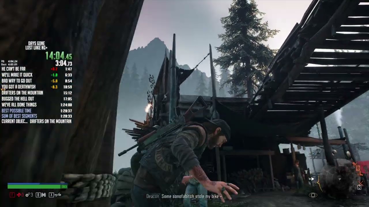 Days Gone Lost Lake NG+ Speedrun in 1:21:48