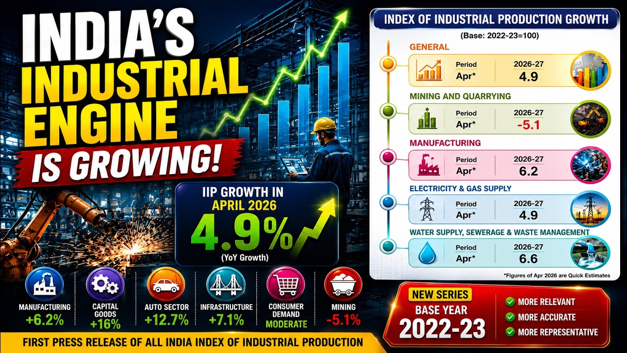India&rsquo;s Economy Gets a Boost! IIP Growth at 4 9%, Capital Goods Surge 16%