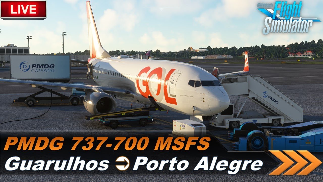 🔴 FS2020 - PMDG 737 GOL: Guarulhos (GRU) ➡ Porto Alegre (POA)