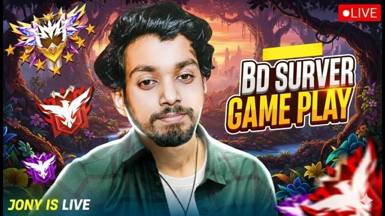 JONY IS LIVE IN BD SURVER PLAYING PC V BADGE LOBBY IN GRANDMASTER PUSH #freefire #tondegamer
