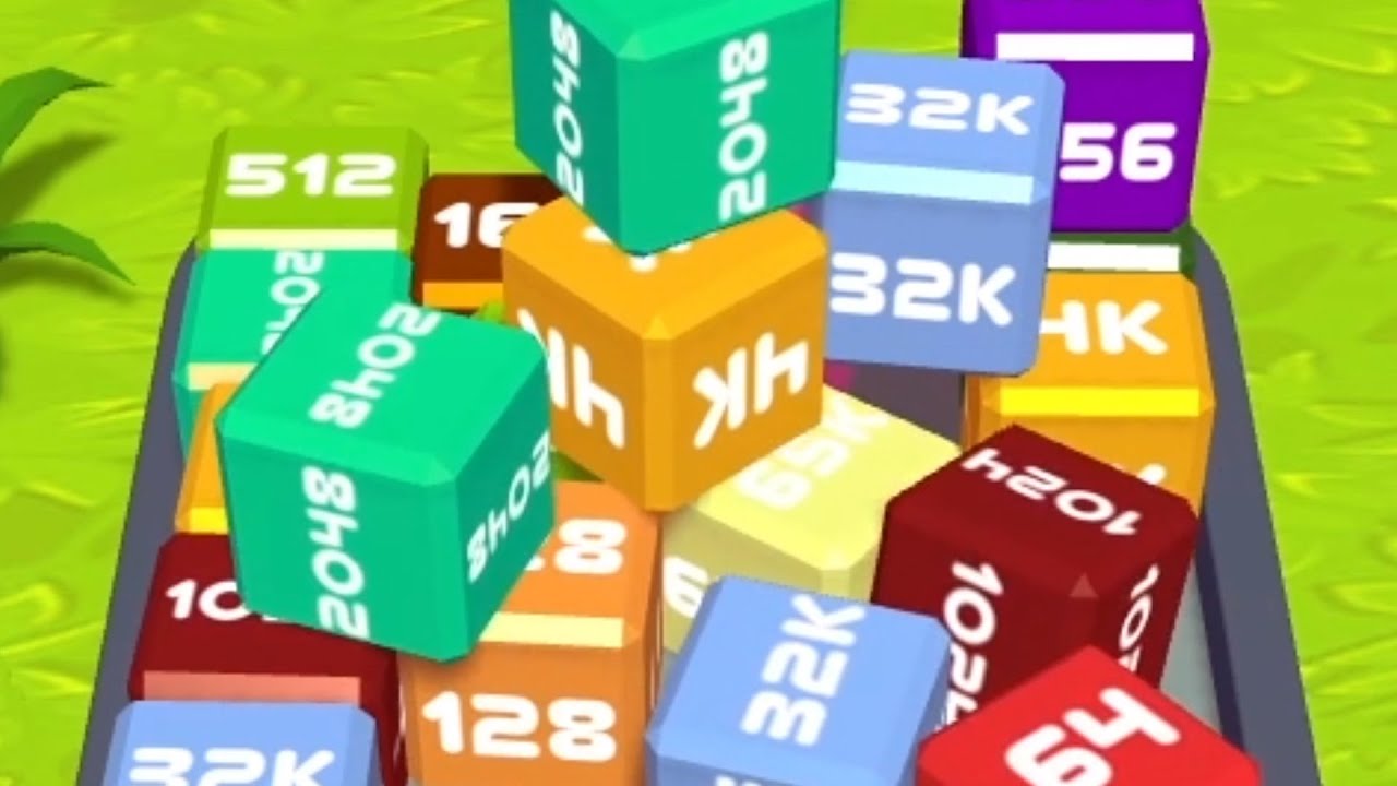 Merge Cube 2048 3D - ASMR Gameplay (Cubes Math, Level Up NumberBlocks Jelly Balls) Inka Kubes 55