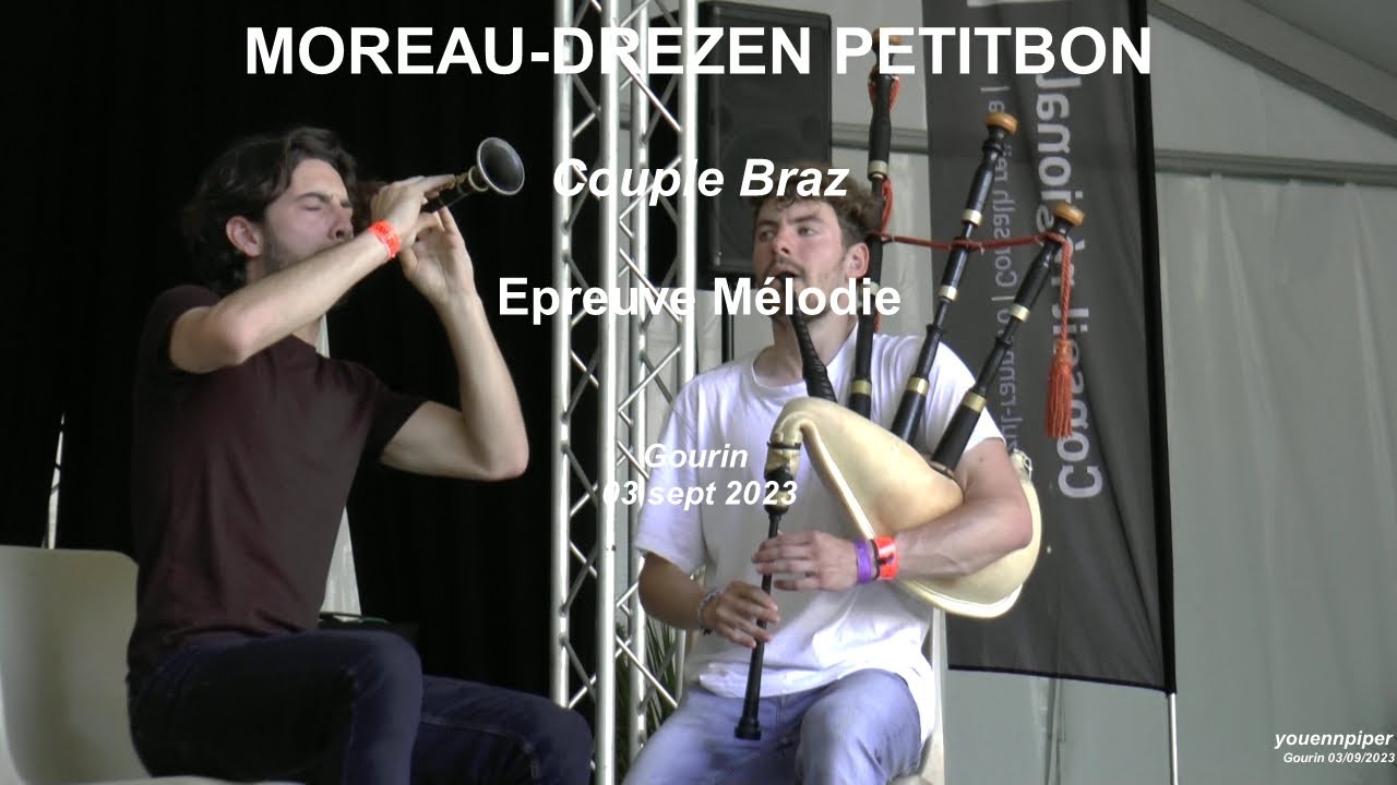 2023 Couple MOREAU-DREZEN PETITBON Epreuve Mélodie       Concours sonneurs Gourin 03 sept