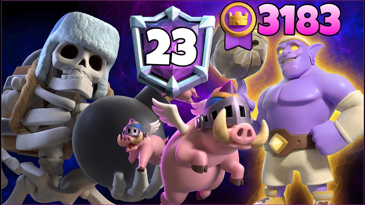 3183🥇 with*Best*Giant Skeleton Hogs Deck.!