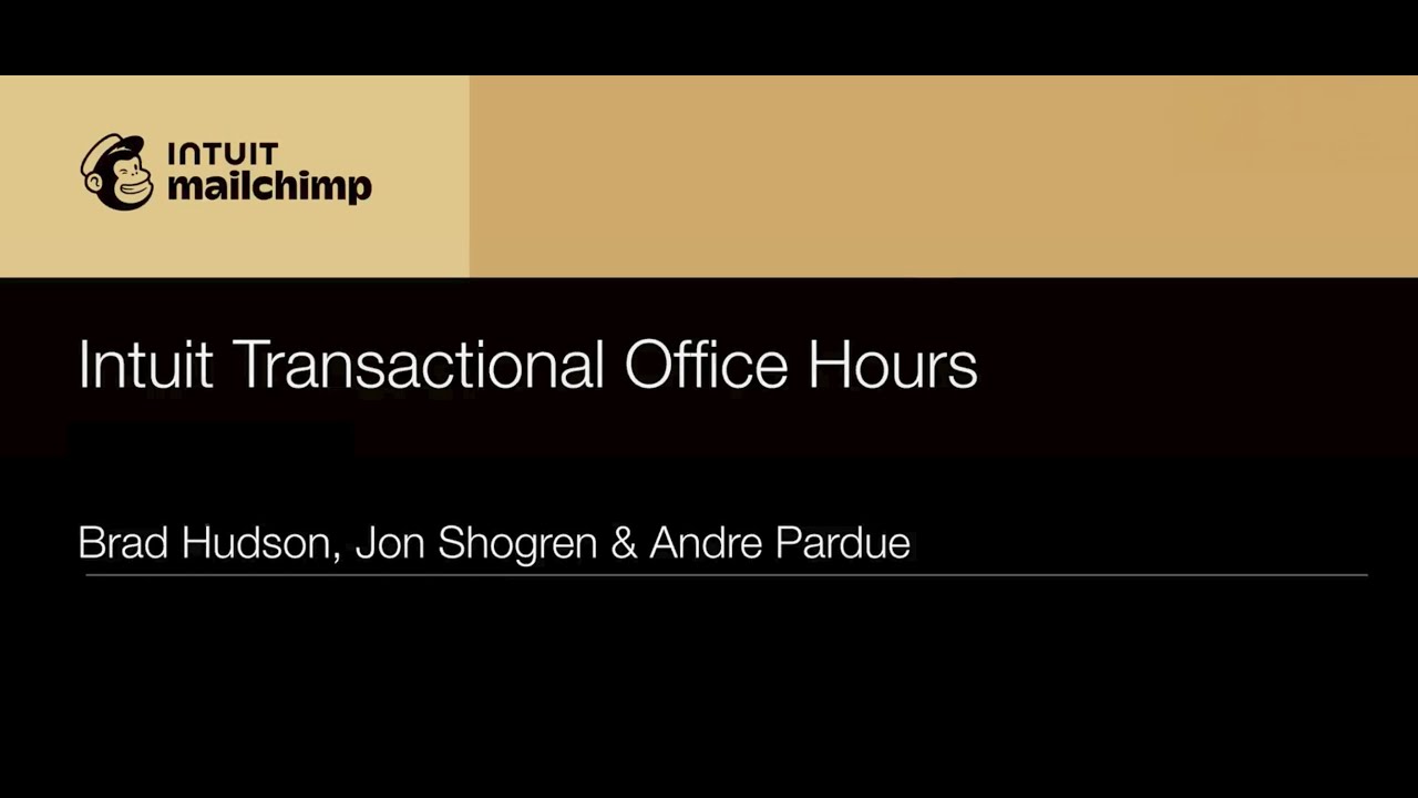 Mailchimp Transaction API Office Hours Replay
