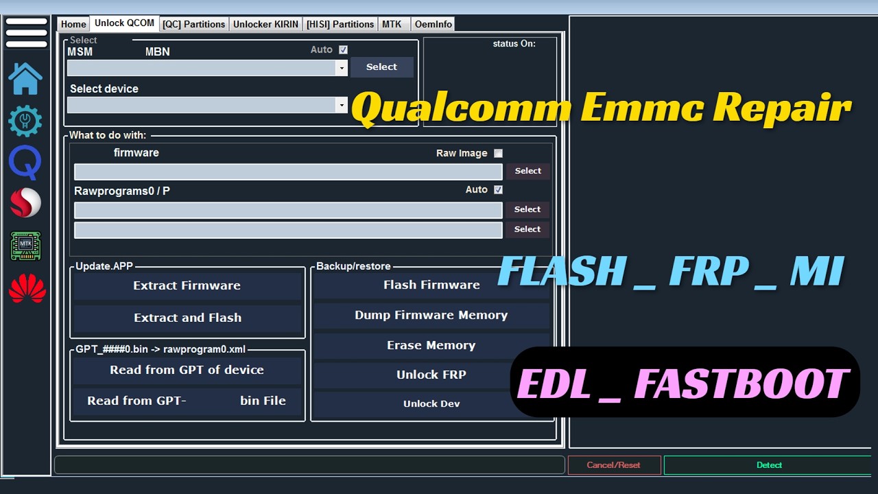 Qualcomm Phone Emmc Repair Tool V4 2026 Partition Manager programmer EDL fastboot
