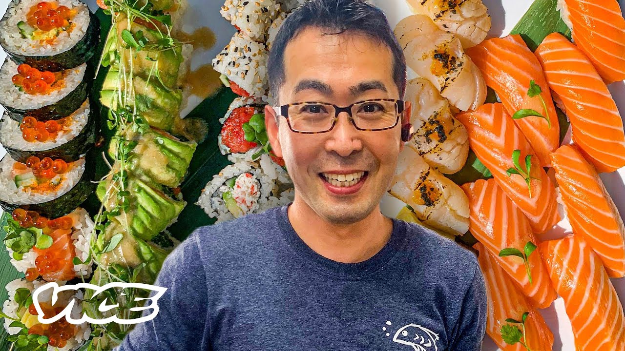 The Chef Serving Top Tier Sushi Out of a Food Truck