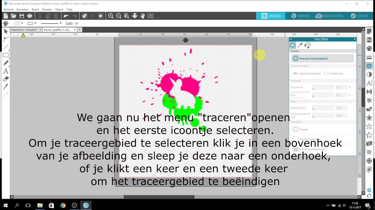 Silhouette Studio versie 4 + nieuwe functie kleuren traceren
