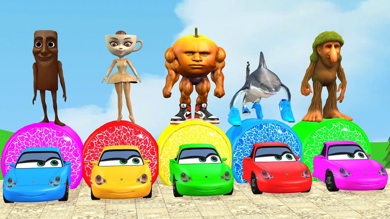 Long Slide Game With Cow Elephant Gorilla Hippopotamus Tiger 3d Animal Game Funny 3d Animals