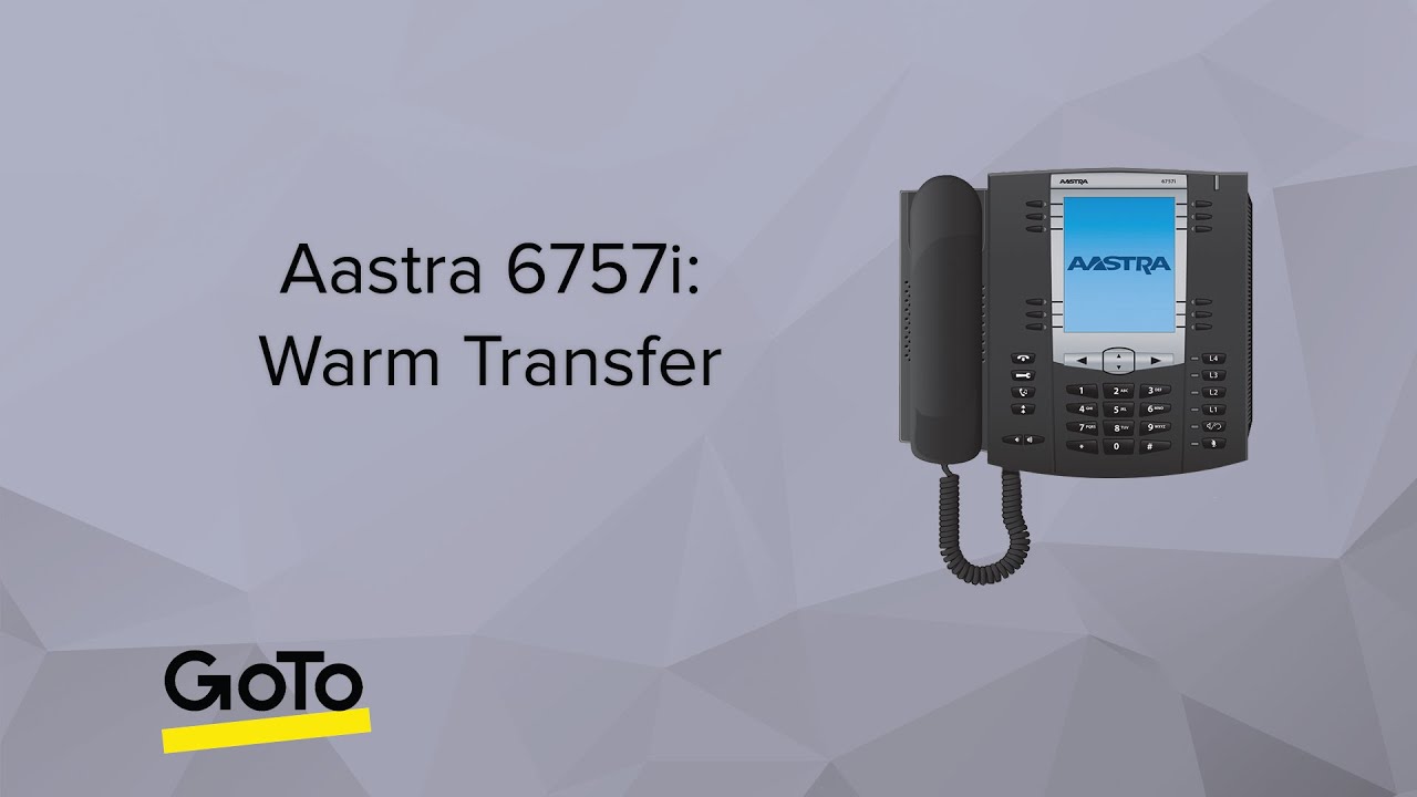 Aastra 6757i: Warm Transfer
