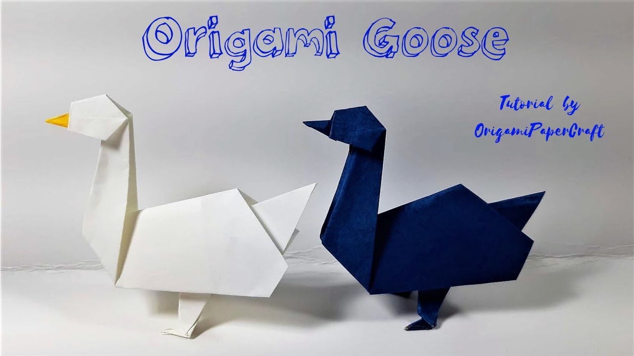 How to make Origami Goose - John Montroll (HD)