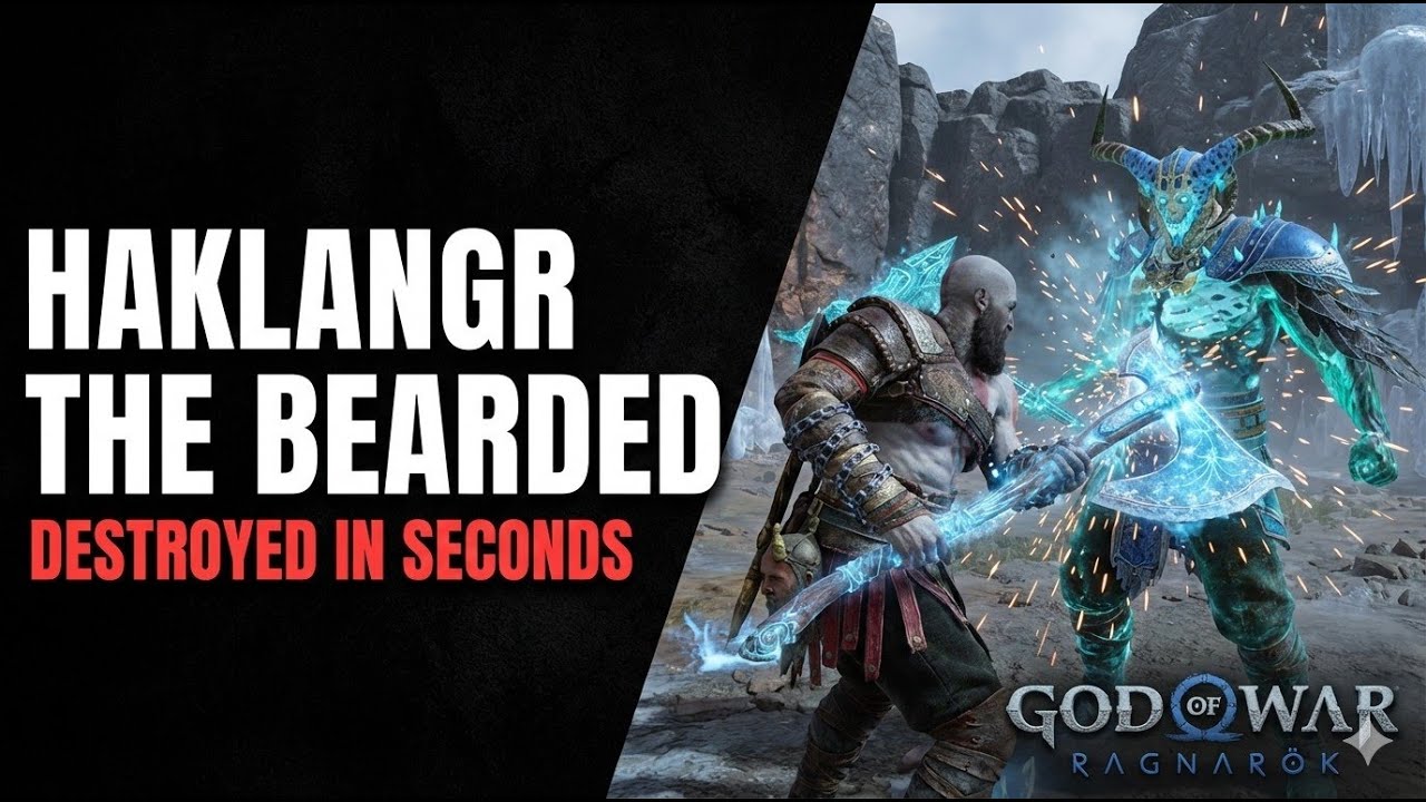 DESTROYING Haklangr the Bearded in Seconds || God of War Ragnarök