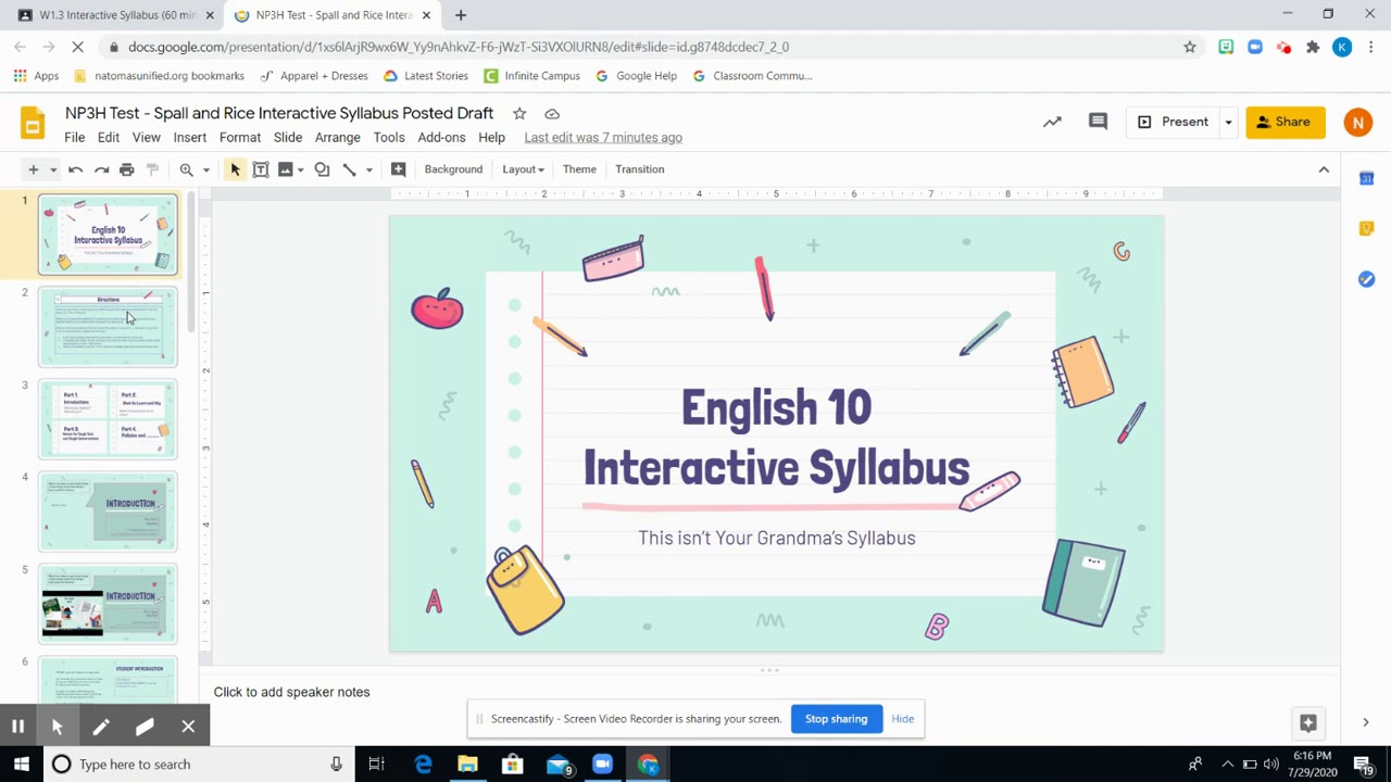 How to fill out your interactive syllabus