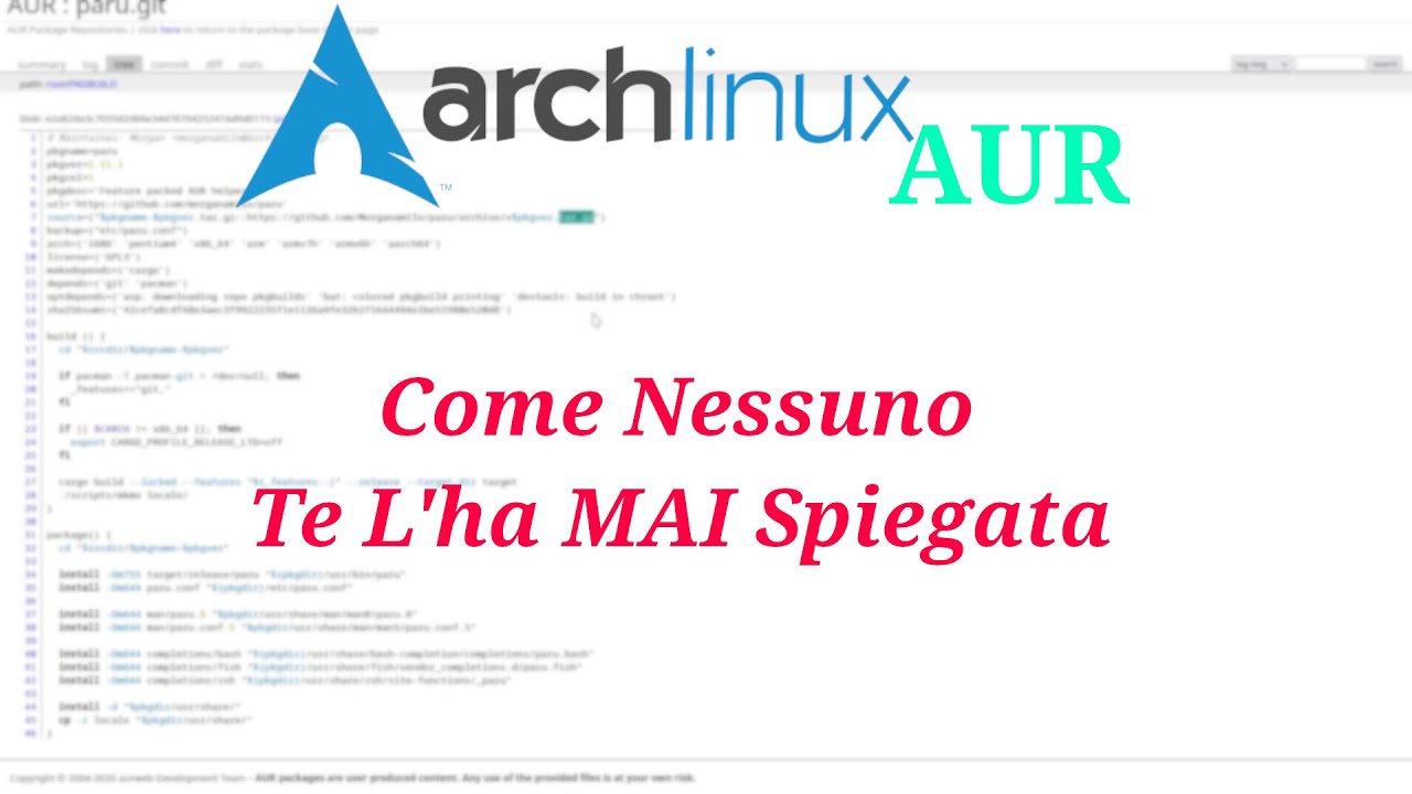 La Arch User Repository, AUR, Spiegata Come Non La Conosci