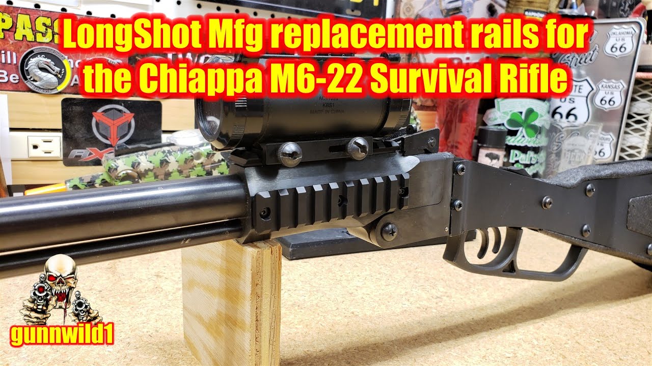 LongShot Mfg replacement rails for the Chiappa M6-22 Survival Rifle