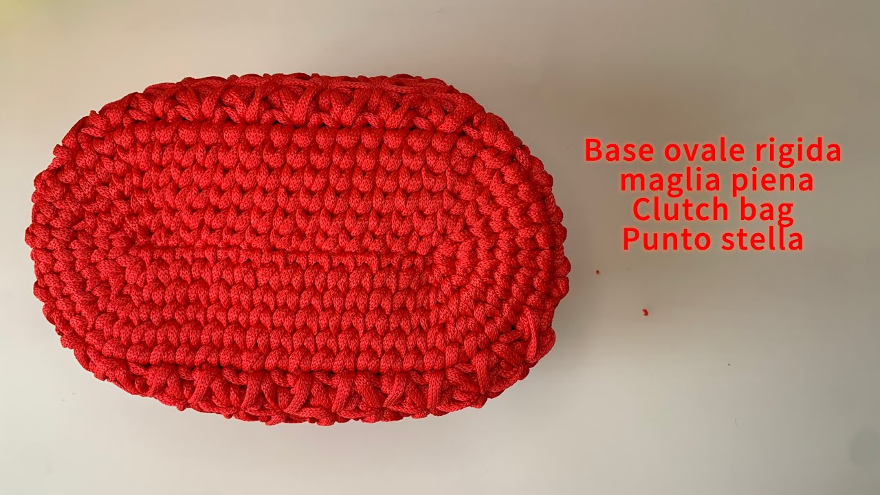 Base ovale rigida maglia piena Clutch bag Punto stella 