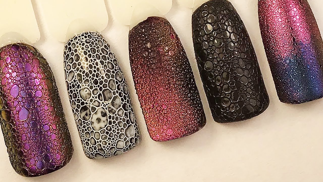 ДИЗАЙН НОГТЕЙ ПЕНОЙ l МК гель лак | Bubble nails