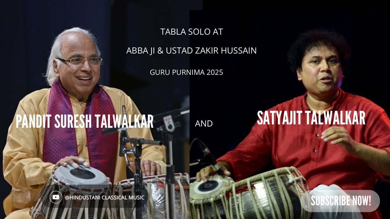 Pandit Suresh Talwalkar And Satyajit Talwalkar Tabla Solo at Ustad Zakir Hussain Guru Purnima 2025.