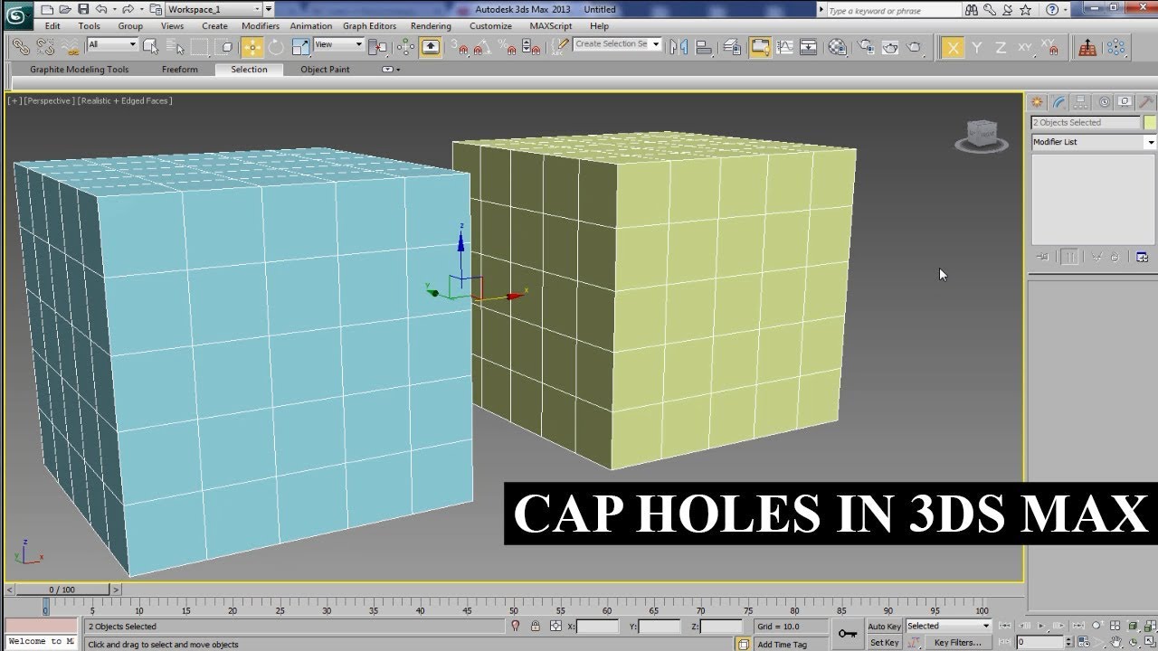 Cap Holes In 3Ds Max 720p