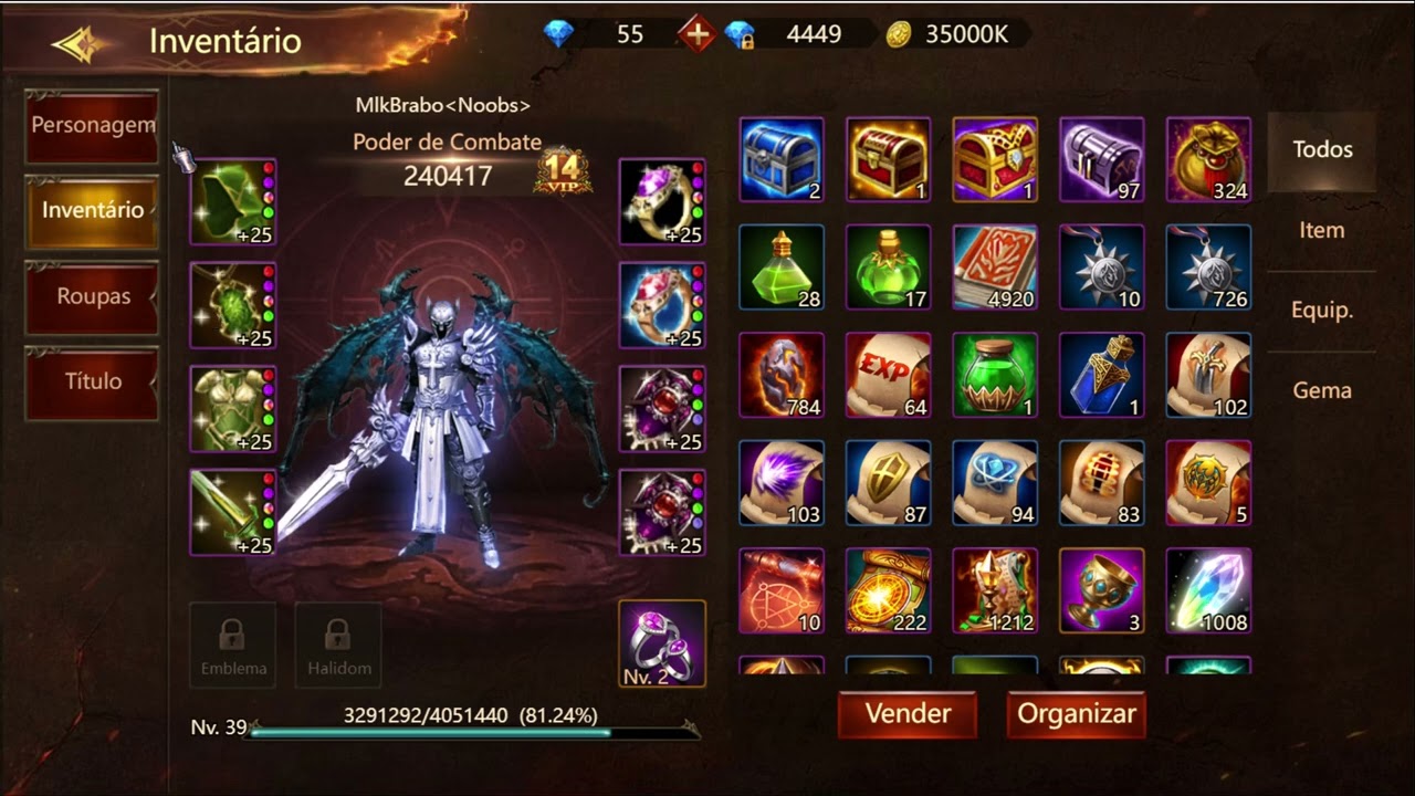 Wartune Ultra: RAIO-X NA ATUAL TOP 1 39 MLKBRABO