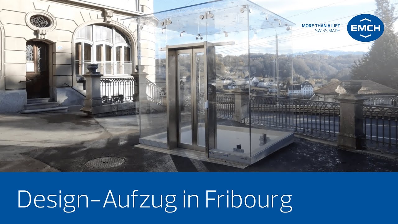 Design-Aufzug in Fribourg, Schweiz