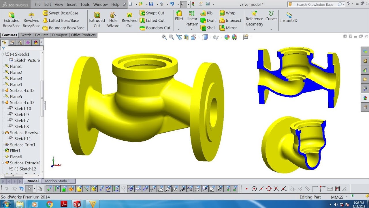 solidworks Valve model