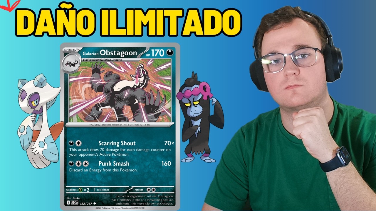 Este deck de Galarian Obstagoon puede hacer daño infinito | Froslass + Munkidori Pokemon TCG