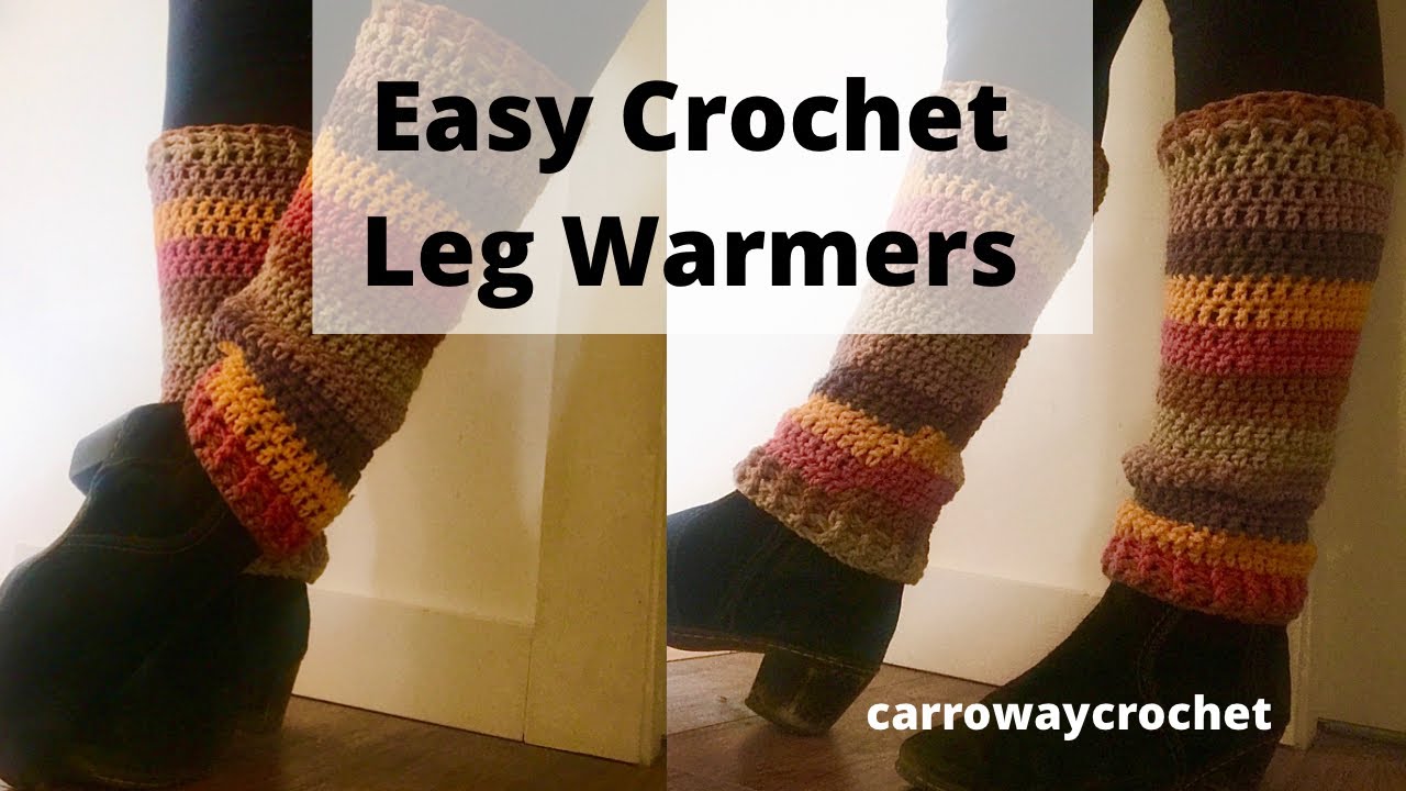 Easy crochet leg warmers video tutorial, How to crochet leg warmers for beginners