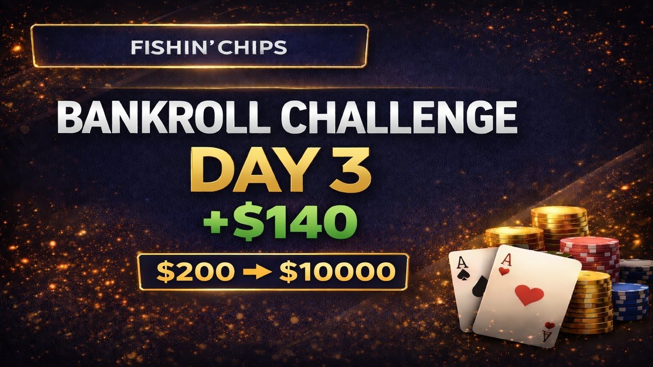 Poker Bankroll Challenge – Day 3🃏