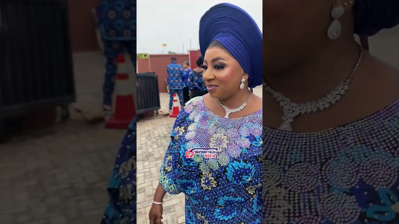 Arrival of Mide Martins and her husband at Odunlade Adekola Father's Burial Party