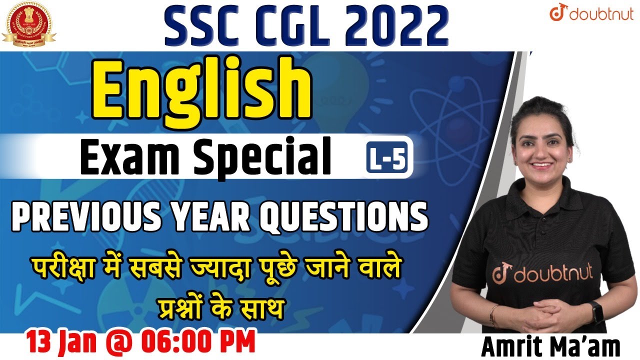 Target SSC CGL 2021-22 | English | Previous Years Questions With Tricks | Amrit Kaur Ma'am