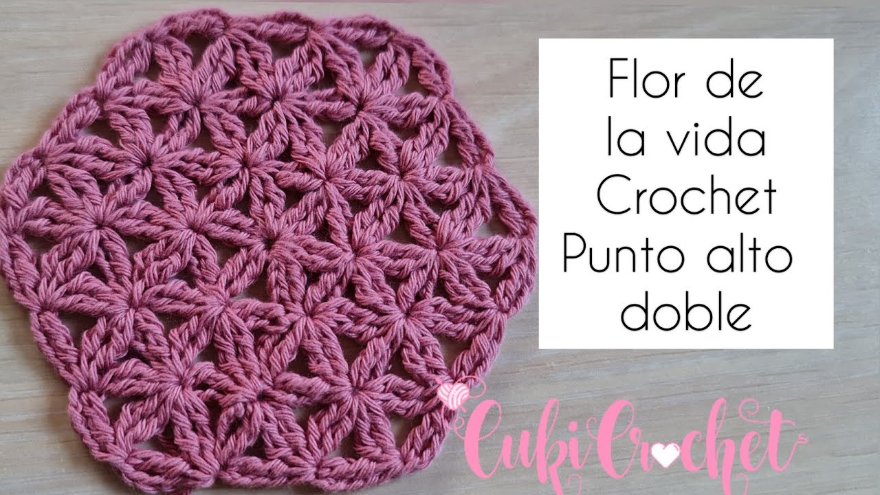 FLOR de la VIDA con punto ALTO DOBLE.