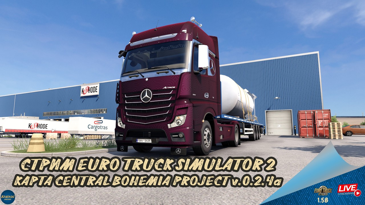 СТРИМ ETS 2 - КАРТА CENTRAL BOHEMIA PROJECT v.0.2.4a | ETS 2 1.58.1.2s | Moza R5 + TSW
