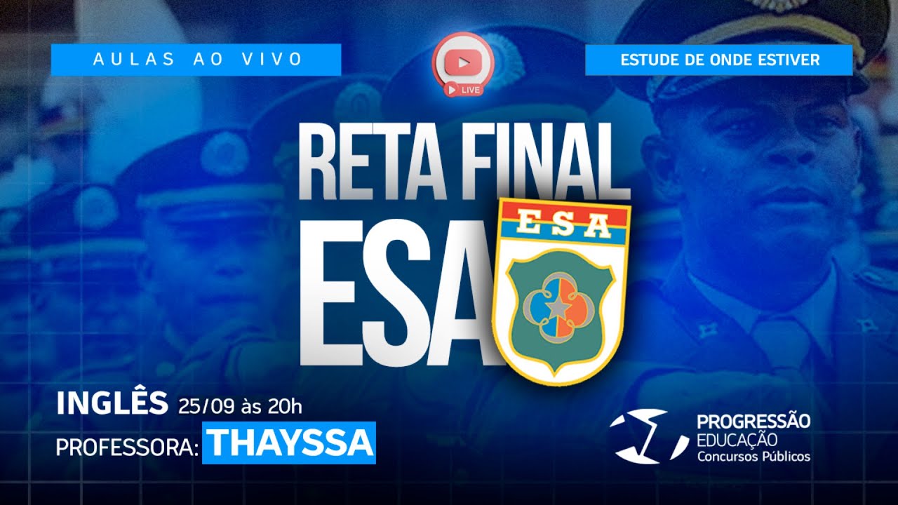 MISSÃO ESA - RETA FINAL - AULA AO VIVO DE INGLÊS