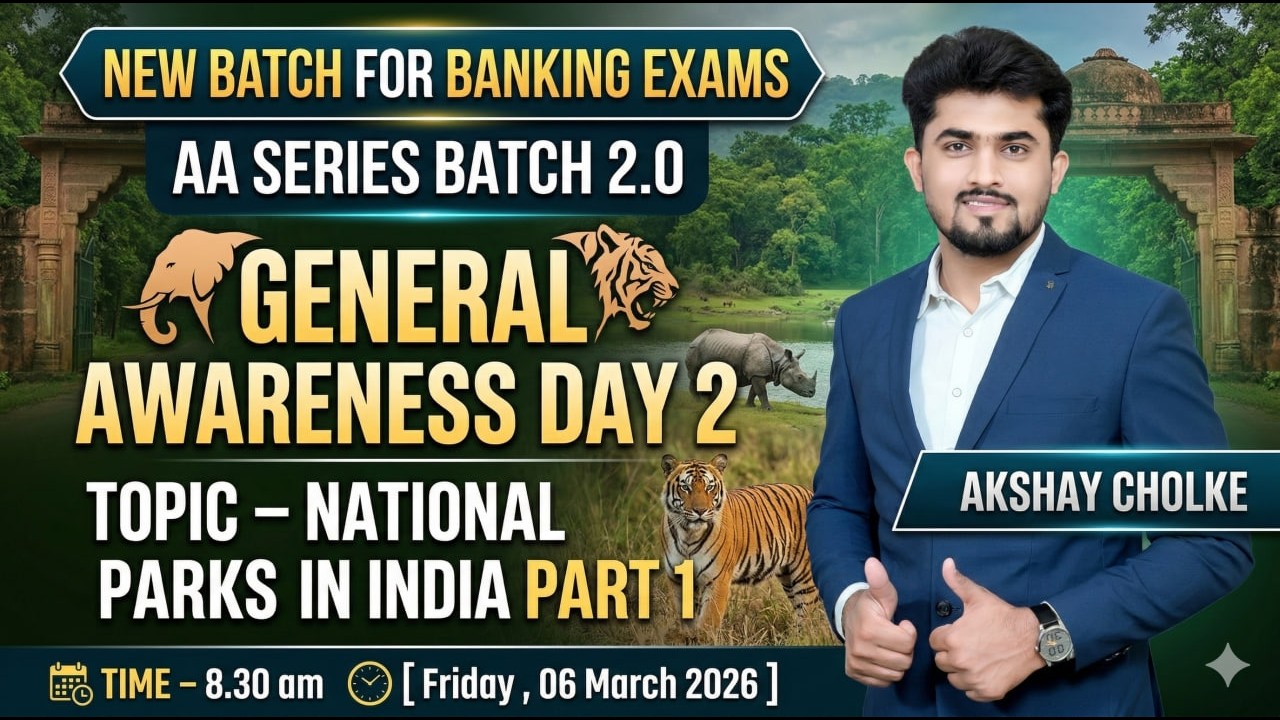 New Batch for Banking Exams | AA Series Batch-2 | General Awareness Day-2 | By :- Akshay Cholke Sir