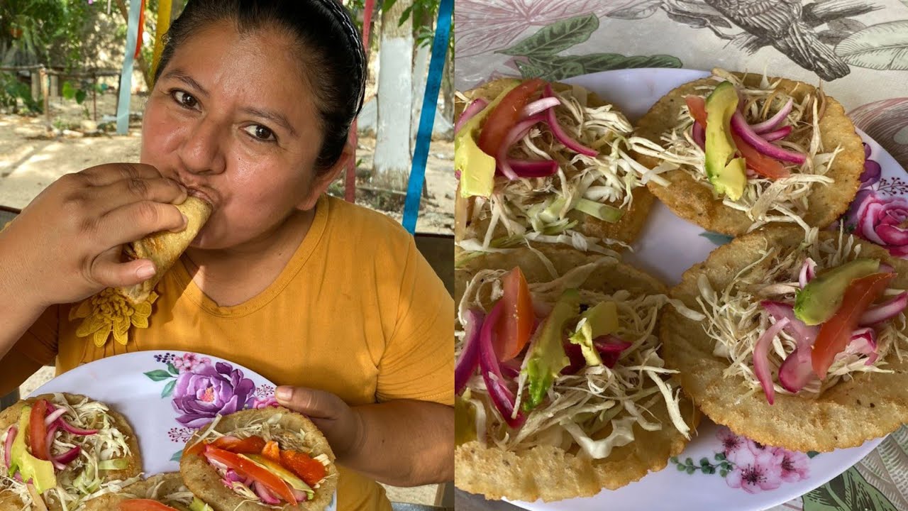 preparando unos ricos salbutes yucatecos.