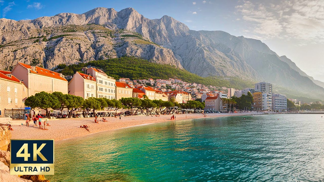 Baska Voda 4K Makarska Riviera Walking Tour 2024