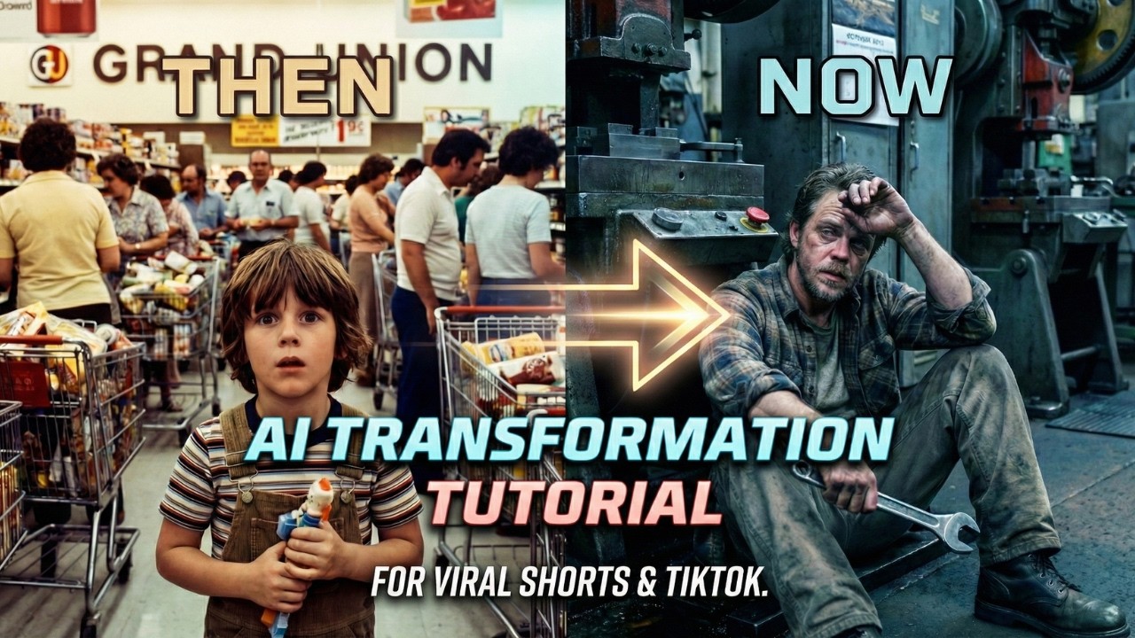 How to Create AI Then and Now Transformation Videos Step-by-Step Tutorial for Viral TikTok & Shorts