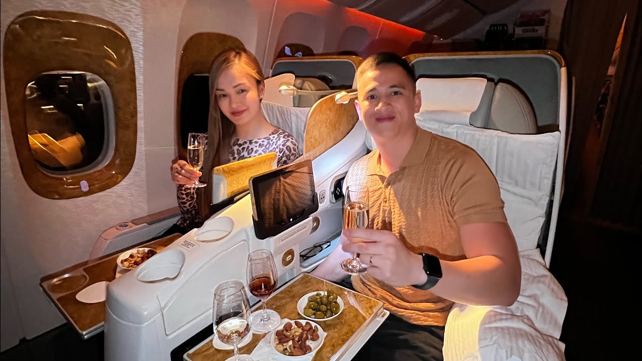 Clark to Dubai Emirates Business class #ofw #dubai #philippines